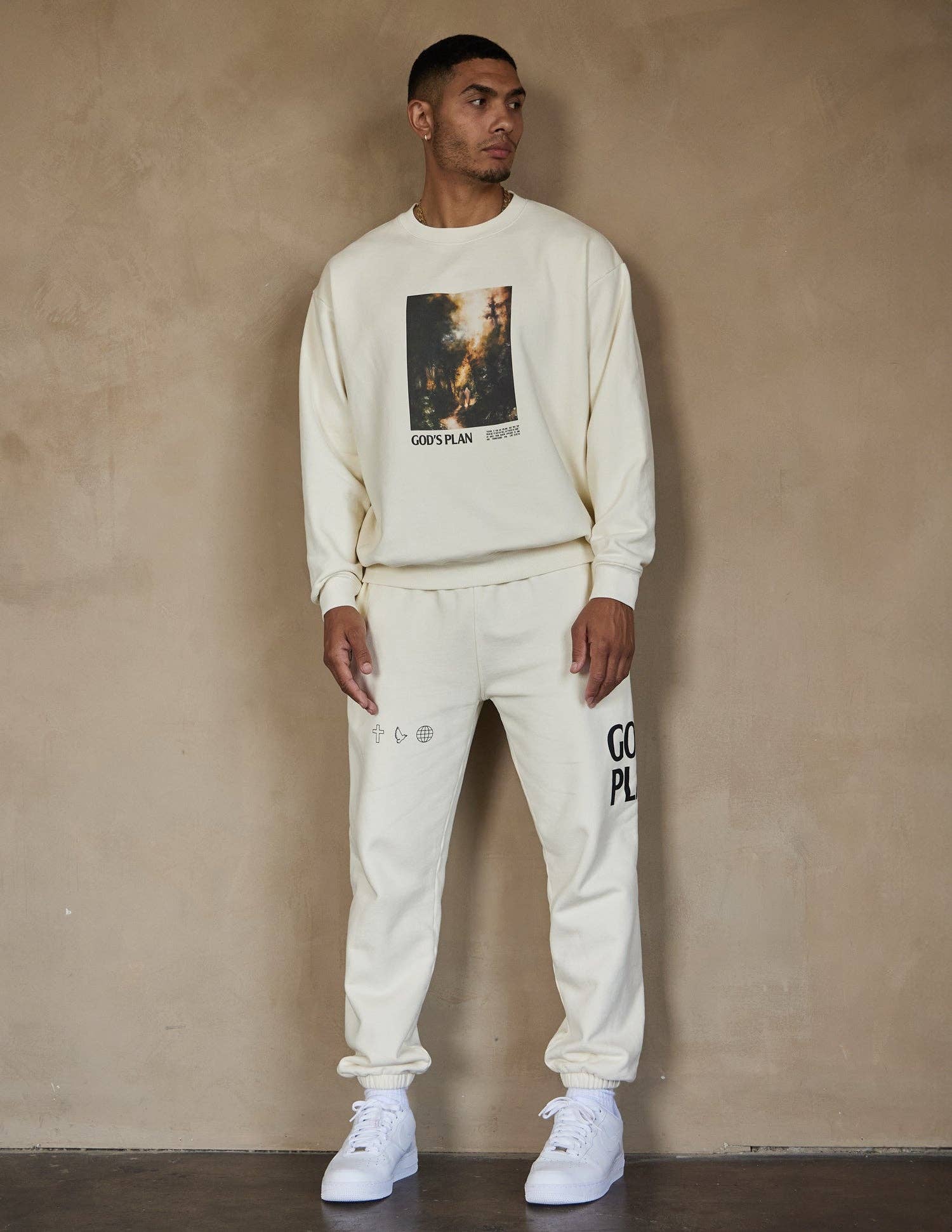 ELVTD – wholesale Sweatshirt - Unisex – God's Plan Crewneck - Alabaster6