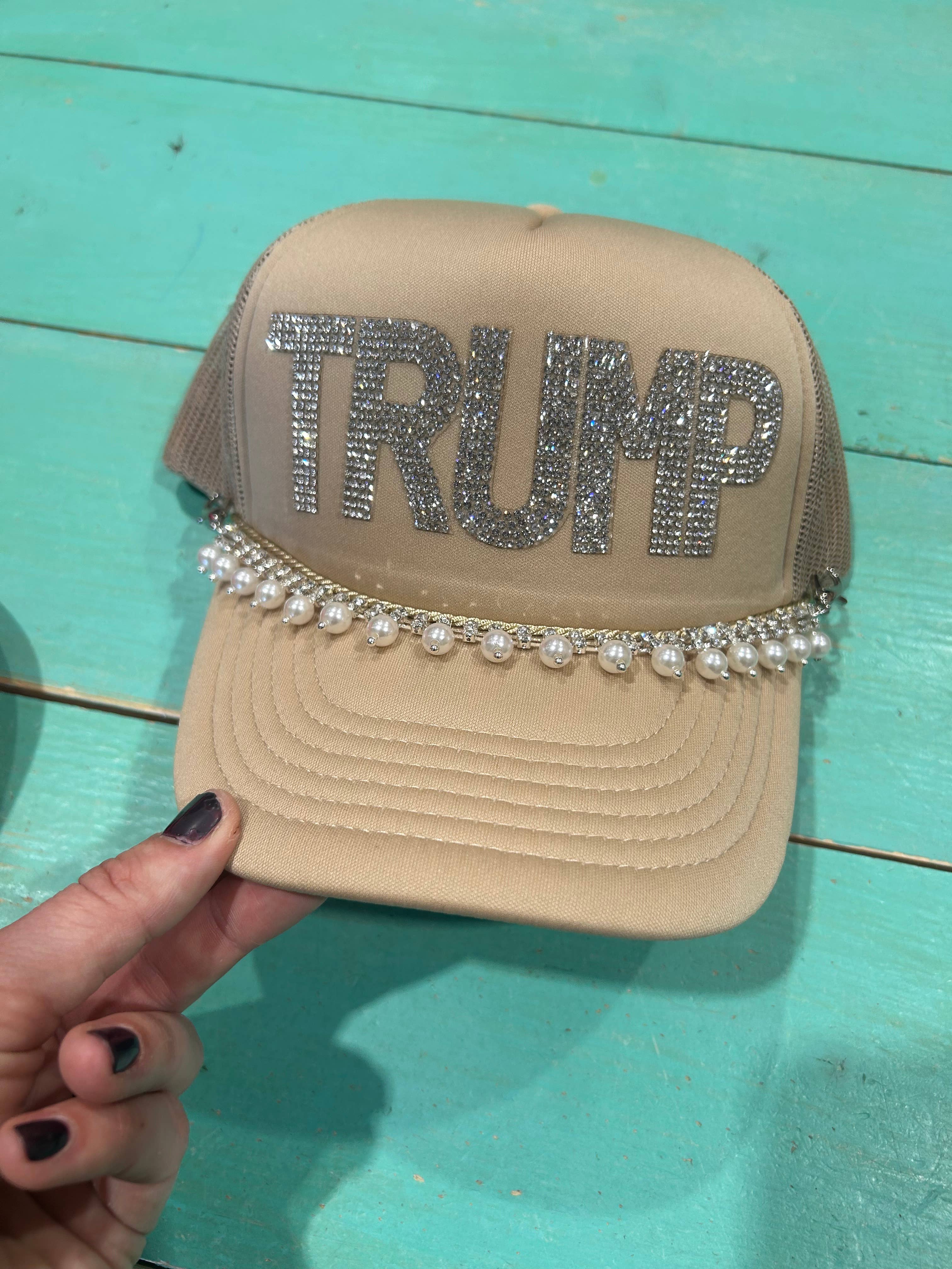 Vibes Hat Company – wholesale Trucker hat – Unisex – Rhinestone TRUMP Trucker | MAGA | Make America Great Again8