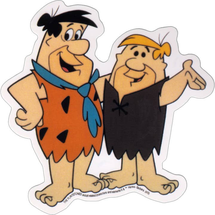 Pegatina - Los Picapiedra - Fred y Barney - Dibujos Animados para Niños para venta al por mayor de Square Deal Recordings & Supplies