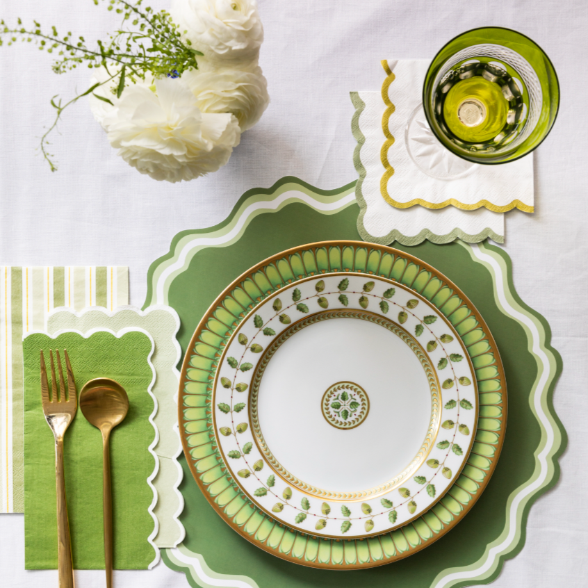 Gatherings by Curated Paperie – wholesale Disposable napkin – Nature Scallop Beverage Napkins1