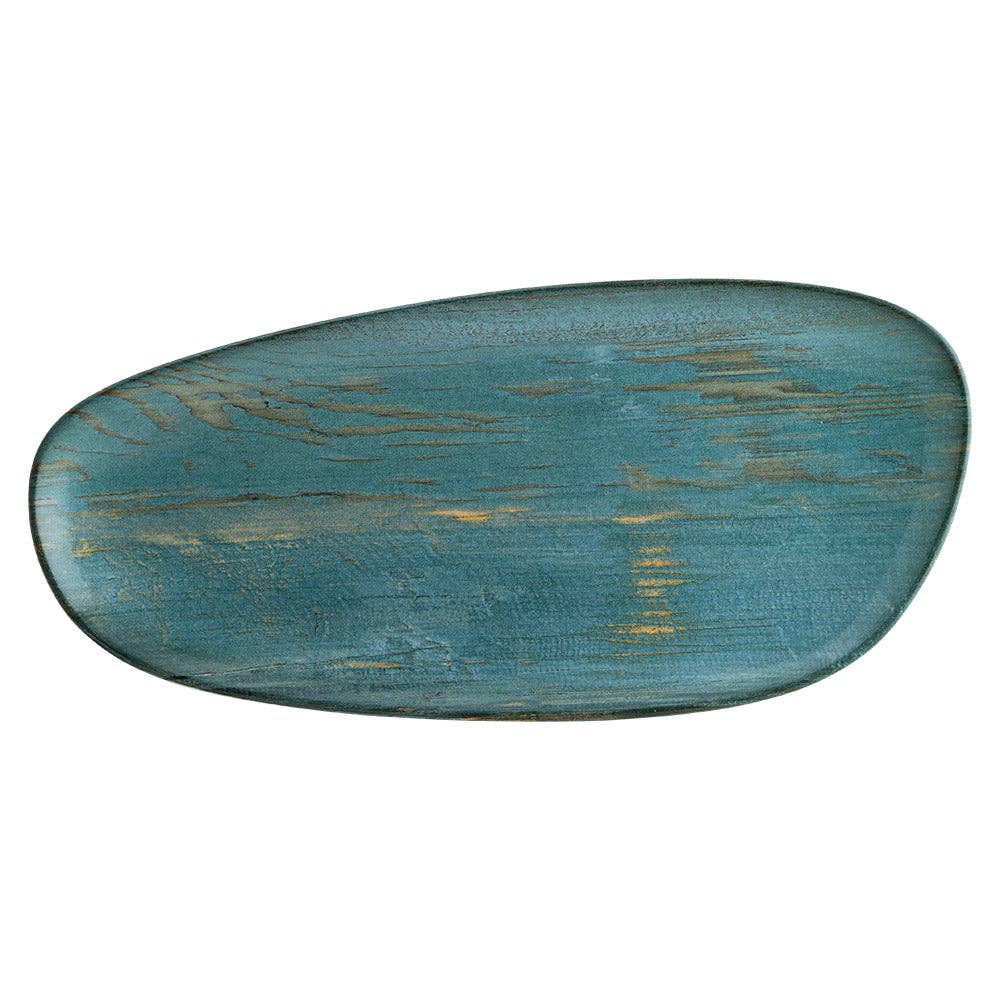 TURGLA HOME - Wholesale Platter - Madera 14" x 7" x h:1" Organic Decorated Porcelain Platter0