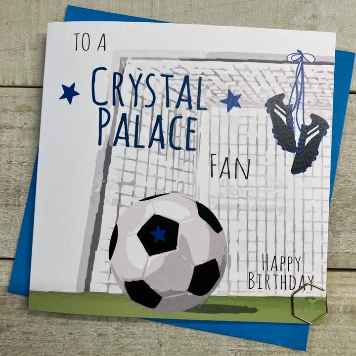 White Cotton Cards – postal de parabéns por atacado – Palácio de Cristal - Rede de Estrelas de Futebol (FFN54)