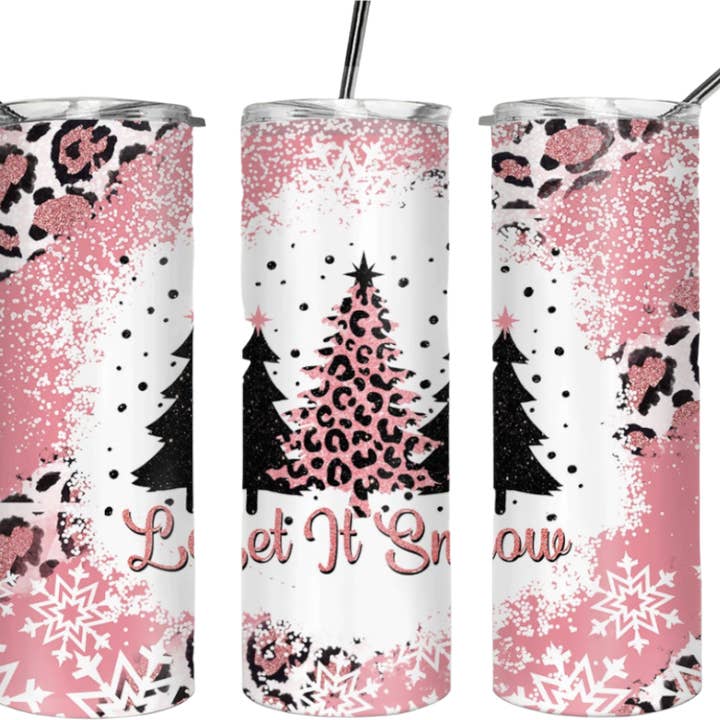 Gobelet Let it Snow Pink Leopard 20 oz pour la vente par Perfectly Diverse Trendz, LLC