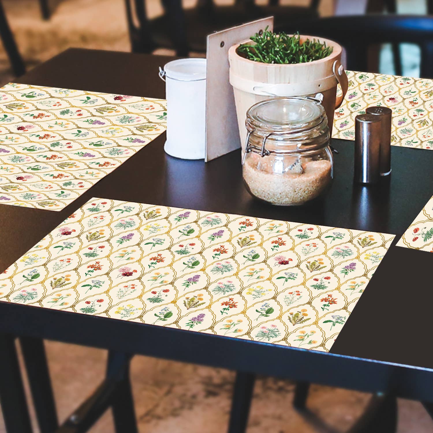 CounterArt/Highland Home/Thirstystone - Vente Sets de table jetables - Sets de table en papier de qualité supérieure "Fleurs sauvages" 24 feuilles1