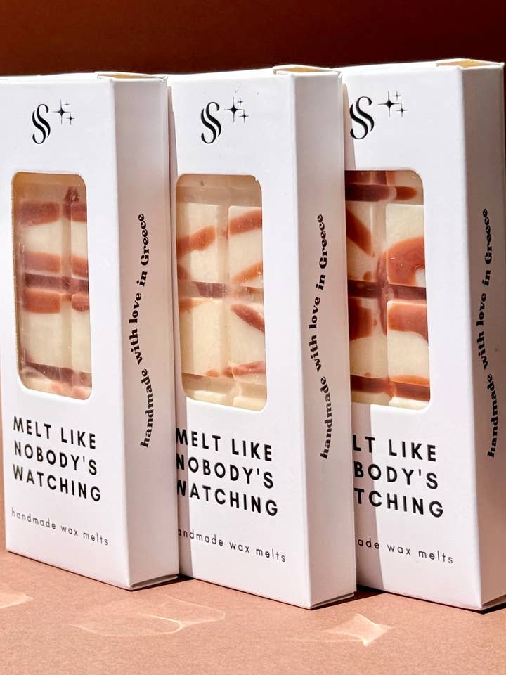 Whiskey-Karamell-Wachsschmelzen | Bestseller-Duft | Karton mit 48 Stück für den Großhandel von SCENT STORIES by Joanna