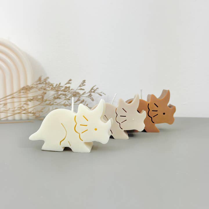 Dinosaur Candles Cretaceous Triceratops Candle Jurassic Dino for wholesale by Eli and Things