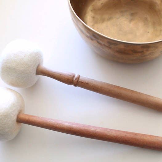 Tika - Wholesale Meditation Supplies - White Felt Mallet