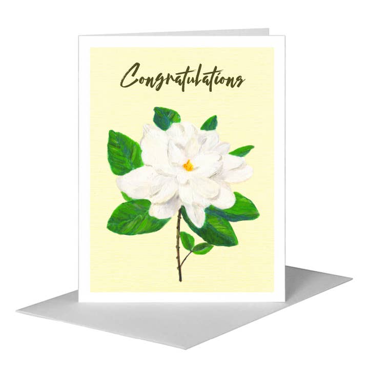 Gardenia, Tarjeta de Felicitación (#8339F) para venta al por mayor de Printed Canvas