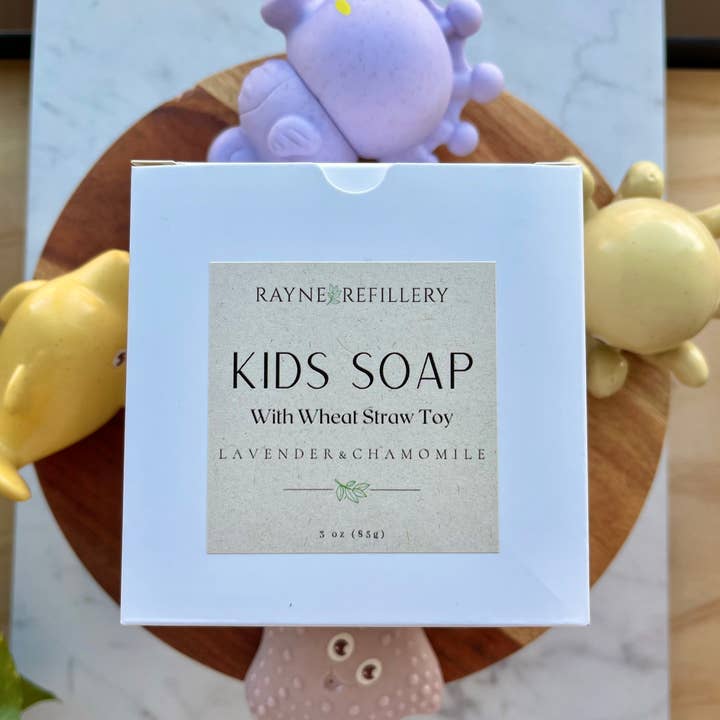 Rayne Refillery - Wholesale Hand Soap/Wash - Kids & Baby - Kids Soap with Wheat Straw Bath Toy