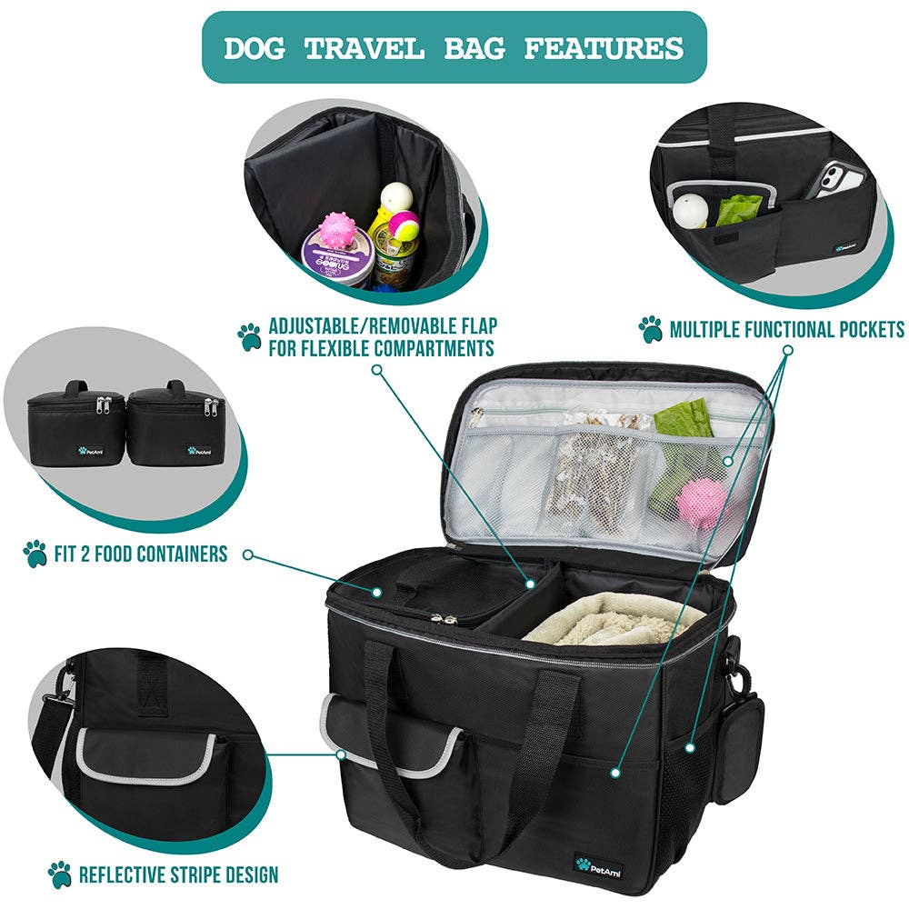 PetAmi - Vendita all'ingrosso Trasportino - Cani e gatti - Borsa Organizer Deluxe da Viaggio per Animali57