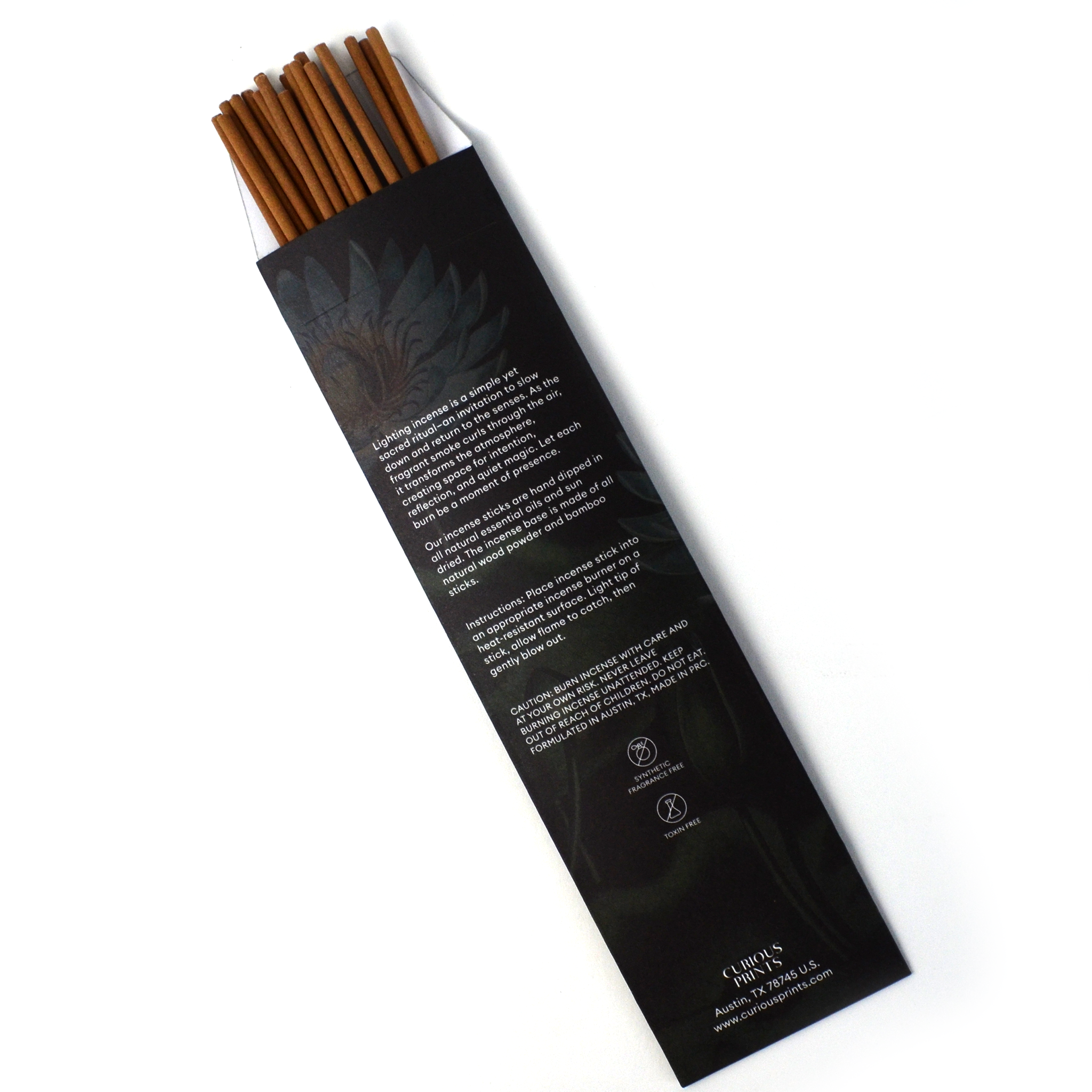 Curious Prints – wholesale Rökelse – Mörkt Vatten Kryddad Lotus Botaniska Helt Naturliga Rökelsepinnar1