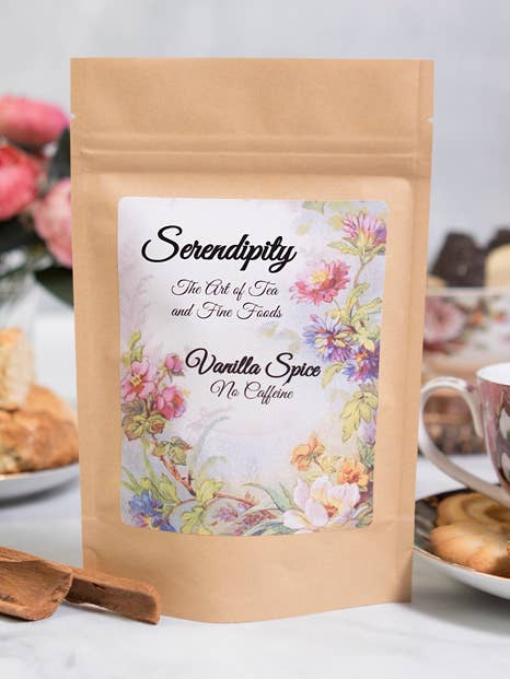 Vanilla Spice (Rooibos Herbal Blend - No Caffeine) for wholesale by Serendipity: The Art of Tea and Fine Foods, LLC