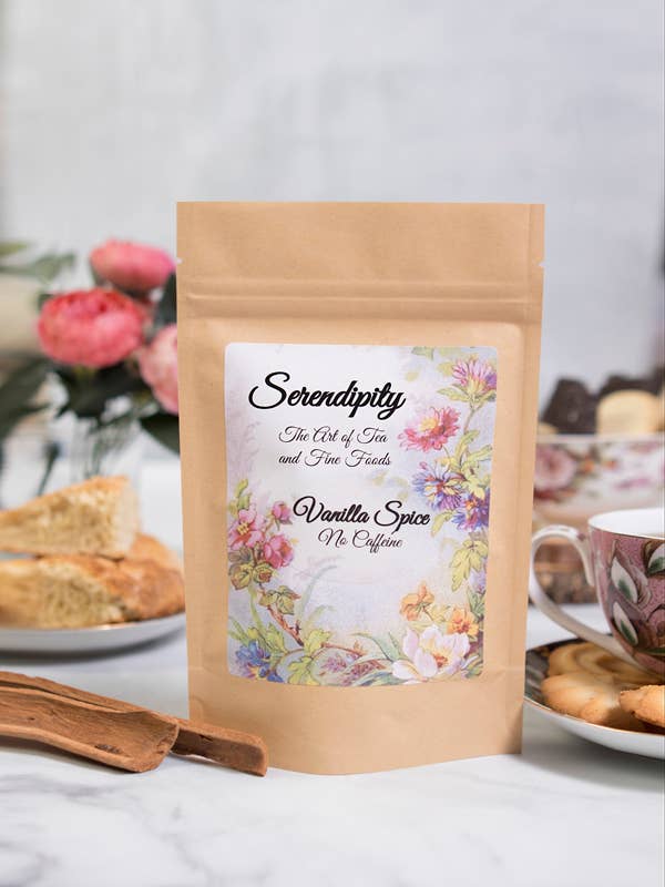 Vanilla Spice (Rooibos Herbal Blend - No Caffeine) for wholesale by Serendipity: The Art of Tea and Fine Foods, LLC