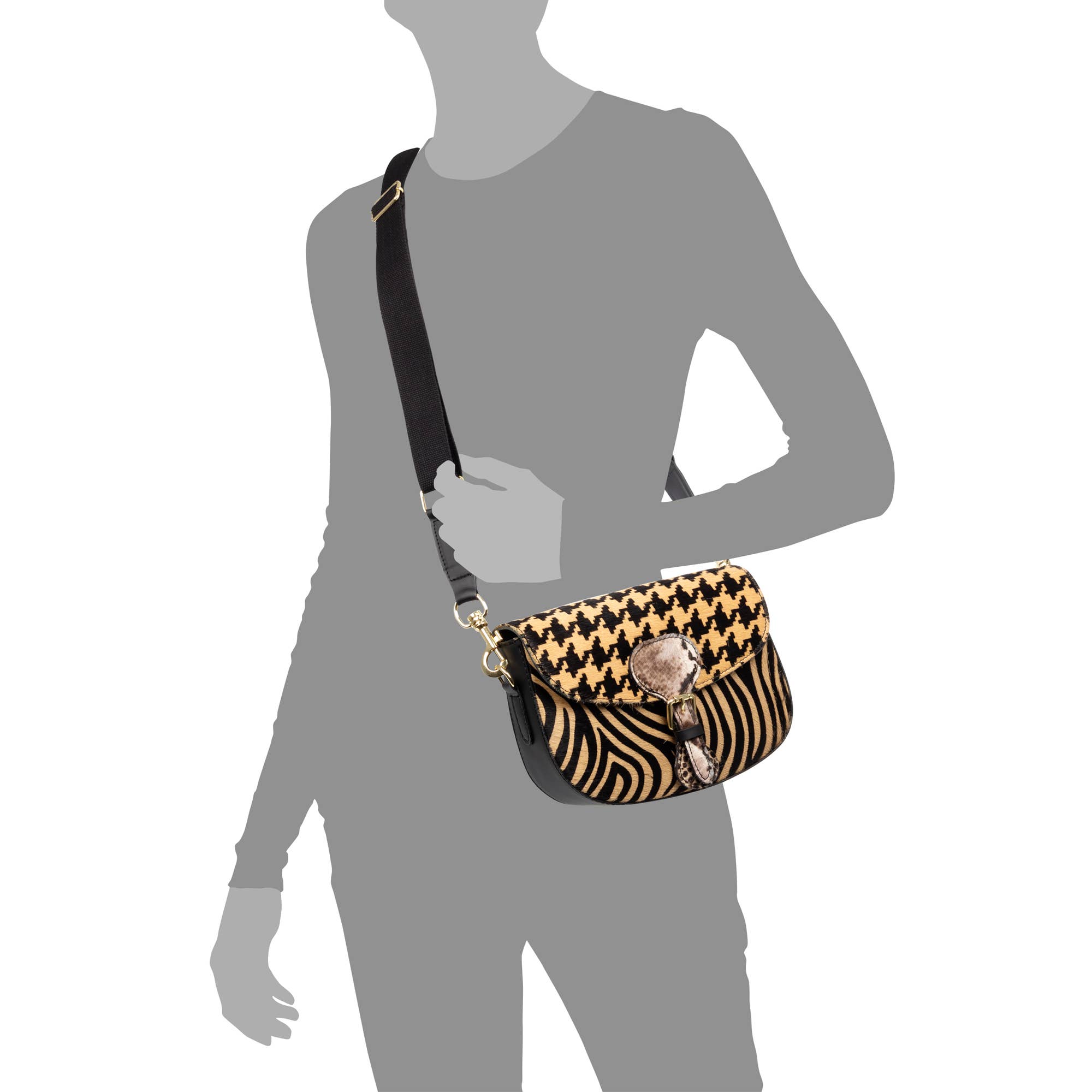 FIRENZE ARTEGIANI - Wholesale Shoulder Bag - Women's - Anghiari shoulder bag. Genuine Cavallino animal print leather.23