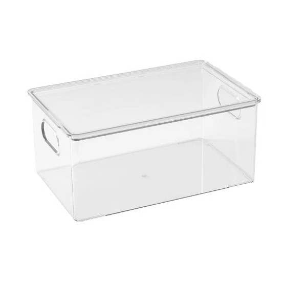 Bacs de rangement pour réfrigérateur et garde-manger avec couvercle - 12,5"x8"x6" pour la vente par The Organizing Warehouse
