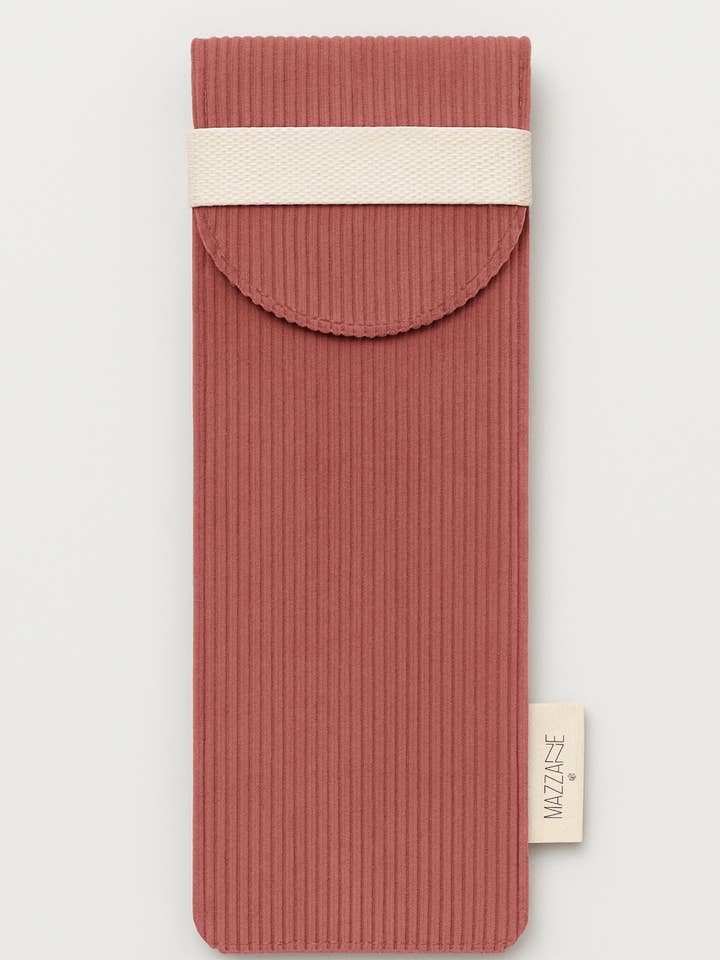 Rosa fodral i ribbad sammet för bestick, tandborste eller borstar för wholesale av MAZZANNE