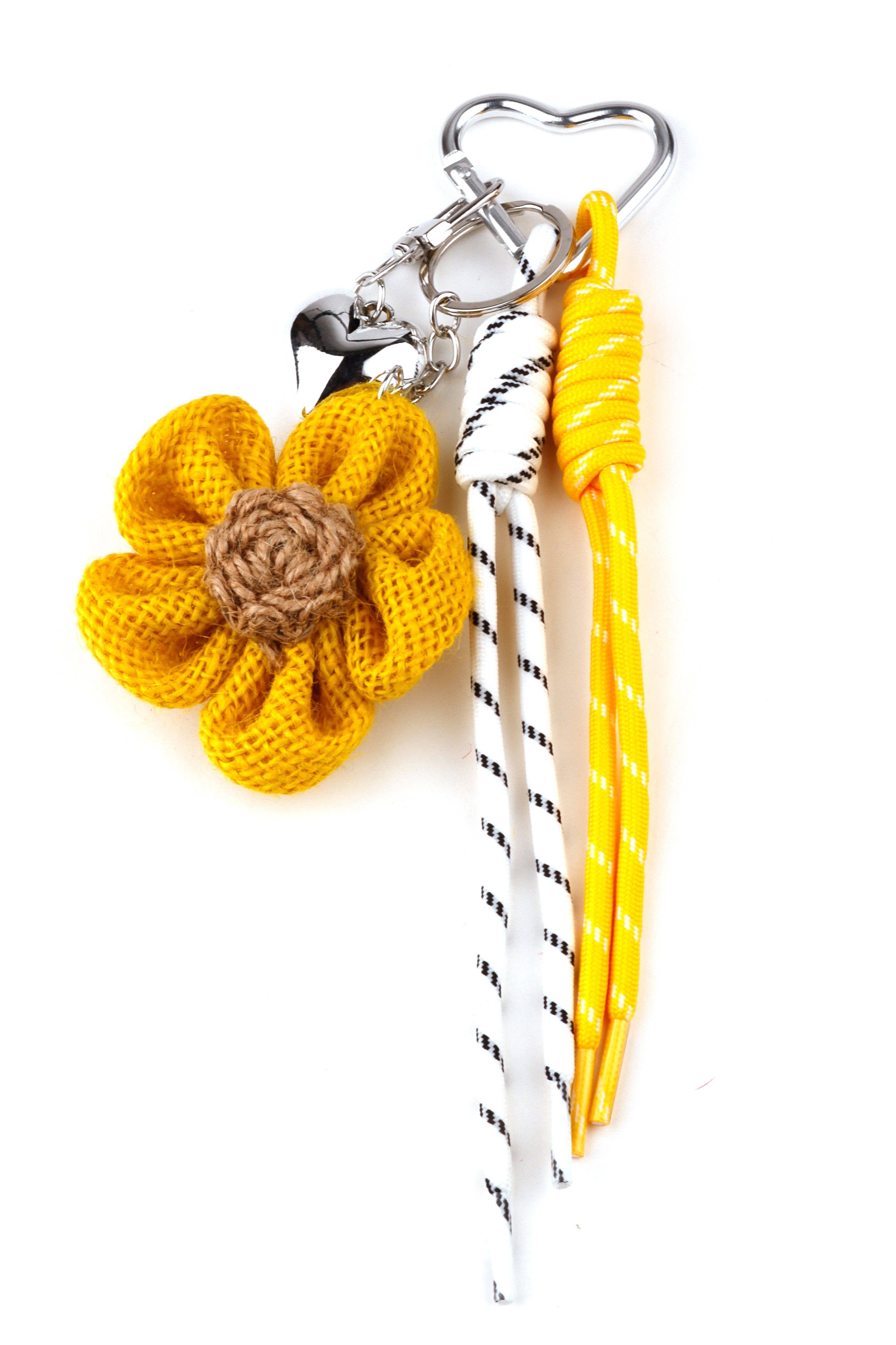 Domoflor s.l - Wholesale Keychain - Women's - Linen Flower Keychain with Ribbons1