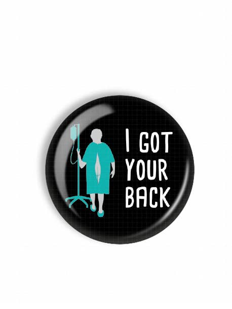 Topper de Badge Reel | Je te couvre | Double Verrouillage pour la vente par Snarkynurses