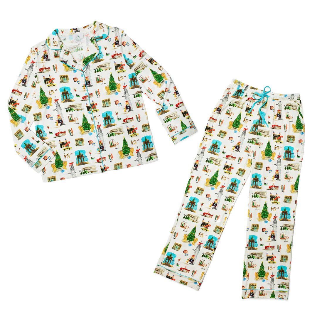 Soap & Paper Factory - Wholesale Sleepwear Set - Women's - Holiday in New York Long Sleeve Pajamas *SOLD OUT FOR 2025*2