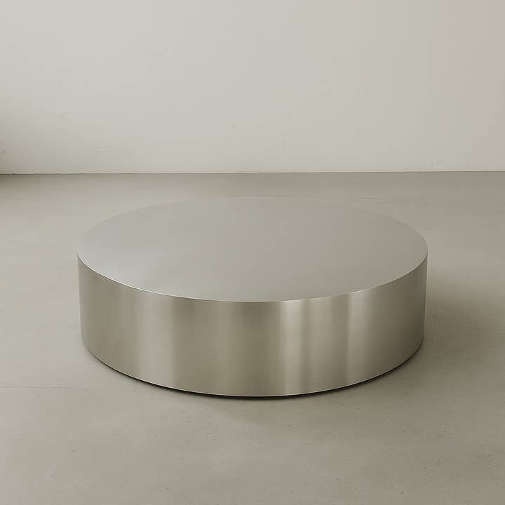 #023 - Stainless Steel Circular Platform Table for wholesale by Signs and Mirrors