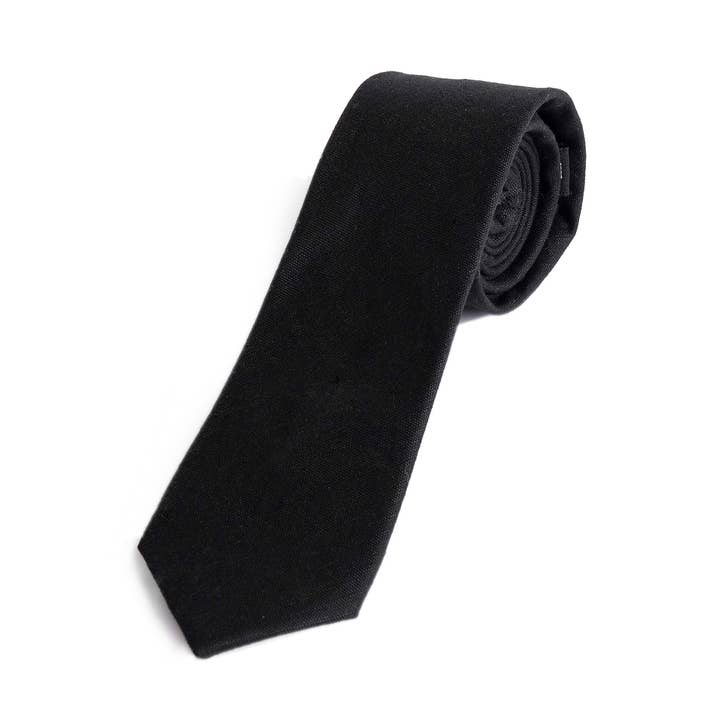 Black Skinny Tie - Cotton/Linen and other Purchase Wholesale black ties. Free Returns & Net 60 Terms on Faire trending on Faire.