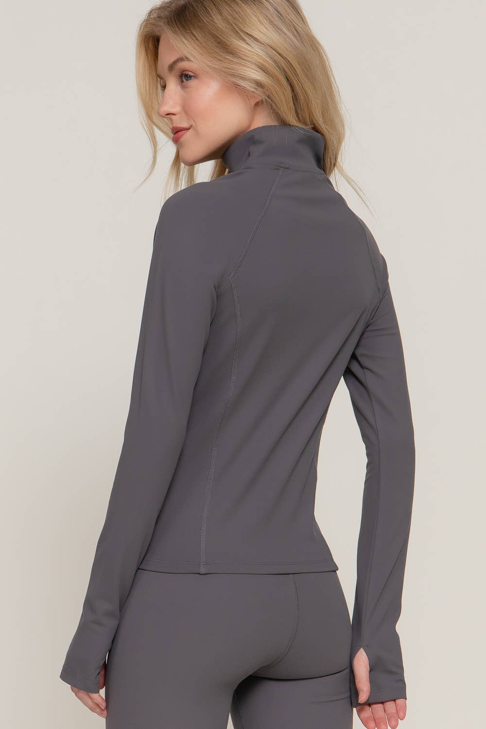 Active Basic | Active USA - Wholesale Athletic Top - Women's - Long Sleeve Quarter Zip Workout Top1