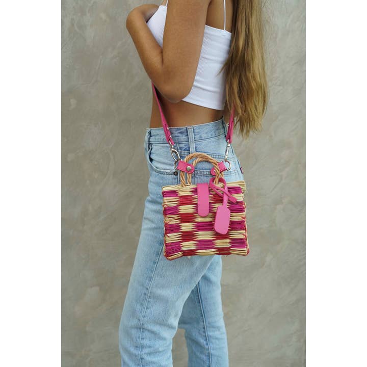 Red Pink Squares RITA - MINI for wholesale on Faire1