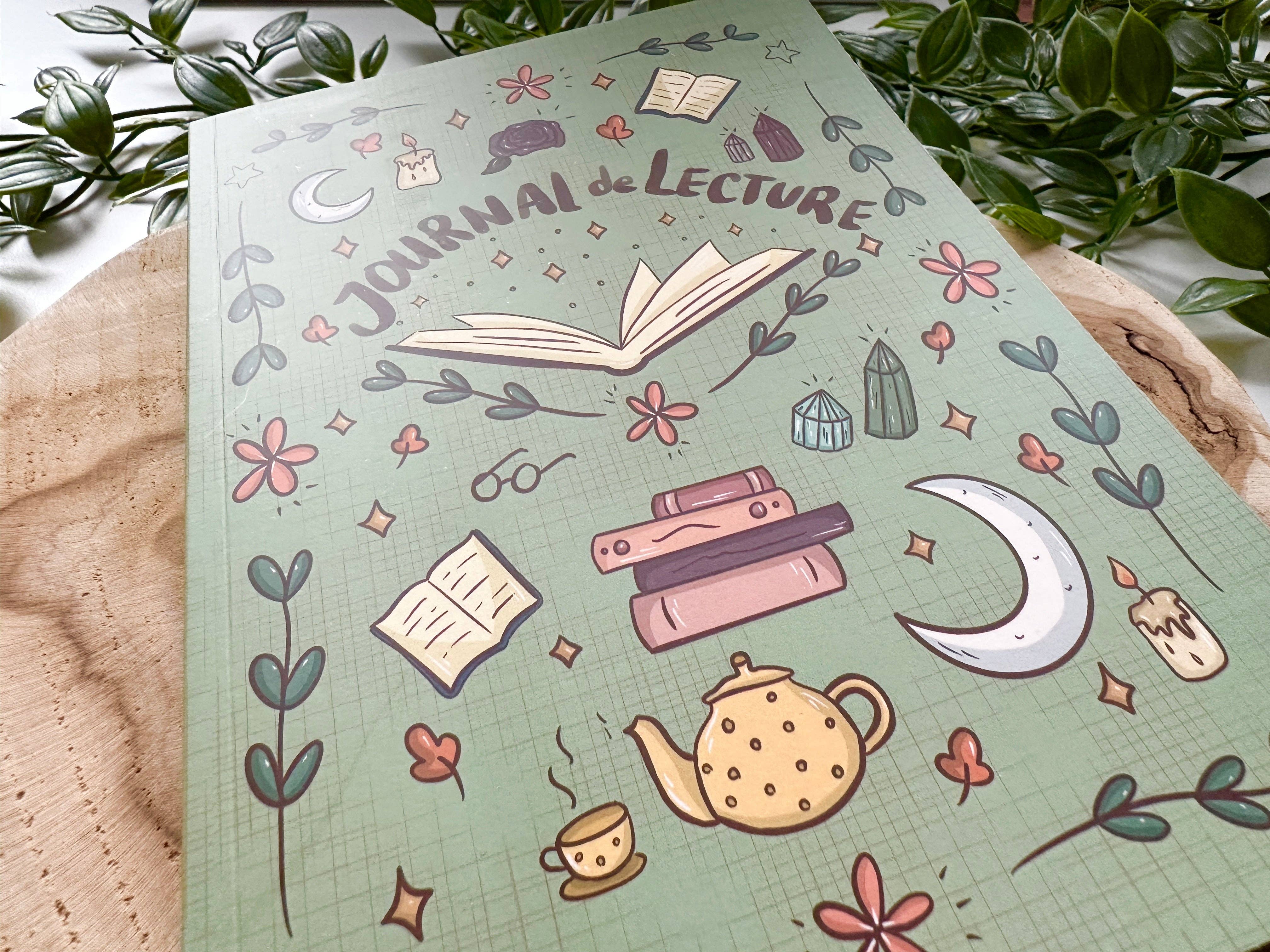 Magic&Books - Vendita all'ingrosso Diari/agende - (VERSION FRANÇAISE) Journal de lecture vert1