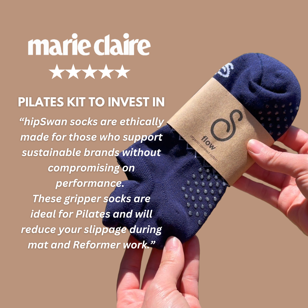 Pilates Grip Socks (Ankle) by hipSwan | Organic Cotton Grey for wholesale on Faire5
