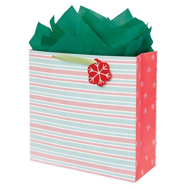 Cozy Flannel Gift Bag - Large Square for wholesale by The Gift Wrap Company