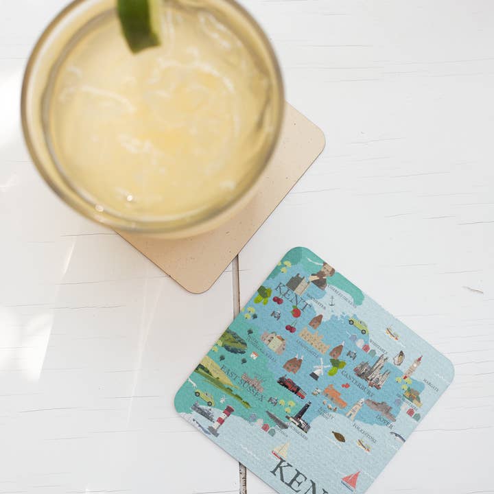 Betty Boyns Designs - Wholesale Art print - KENT ILLUSTRATED MAP 2