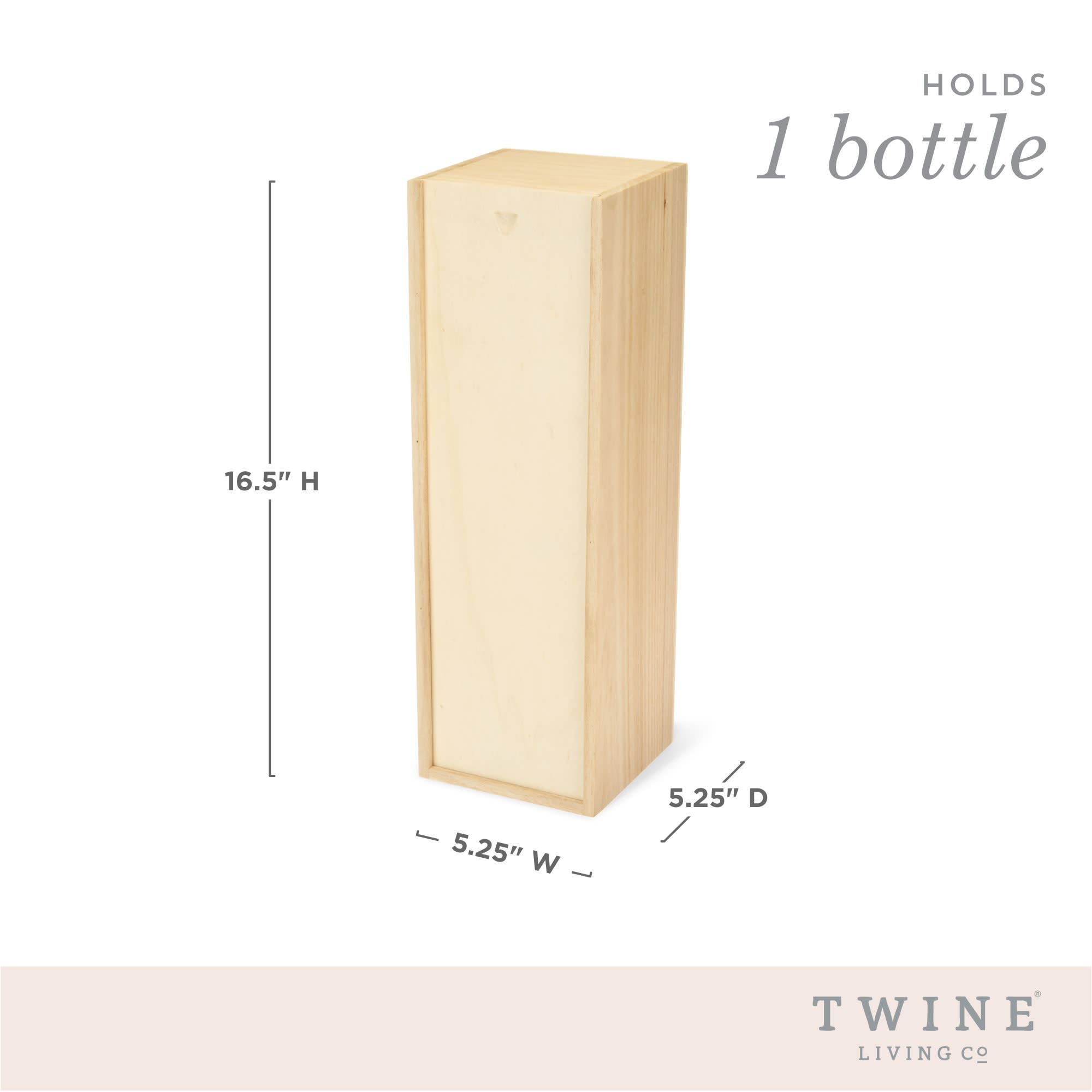 Twine - Wholesale Wine Gift Bag - Single Magnum Sized Bottle Wood Wine Gift Box4
