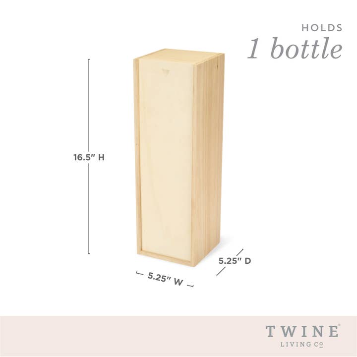Twine - Wholesale Wine Gift Bag - Single Magnum Sized Bottle Wood Wine Gift Box4