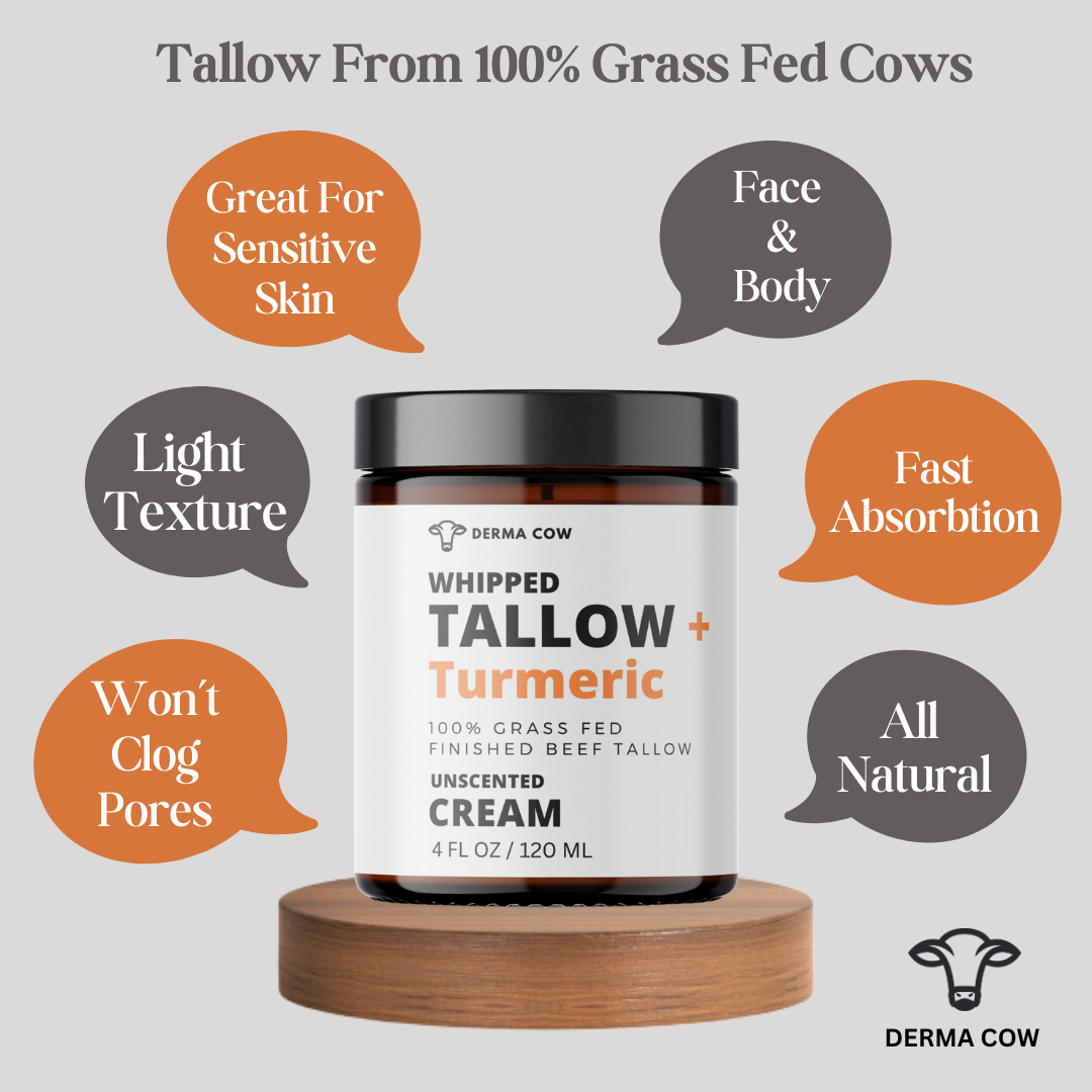 Derma Cow - Vendita all'ingrosso Crema/lozione corpo - Crema di Suif Montato alla Curcuma per Viso e Corpo3