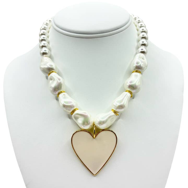 Stor hjärta pärlhalsband för wholesale av Holst and Lee