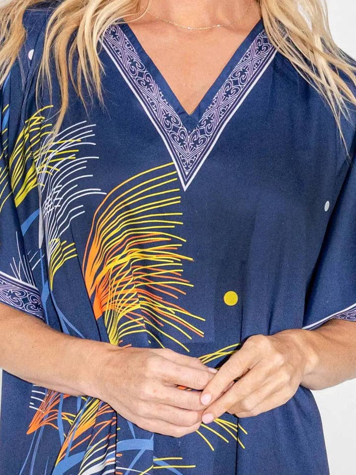 Vacanza Blu Abito lungo caftano estivo da donna blu per vacanza S-3XL in vendita all'ingrosso su Faire