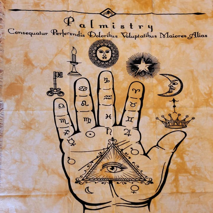 My Magic Place Shop - Wholesale Tapestry/Textile - Altar Tarot Cloth Palmistry, Witch Cloth Palmistry Handmade