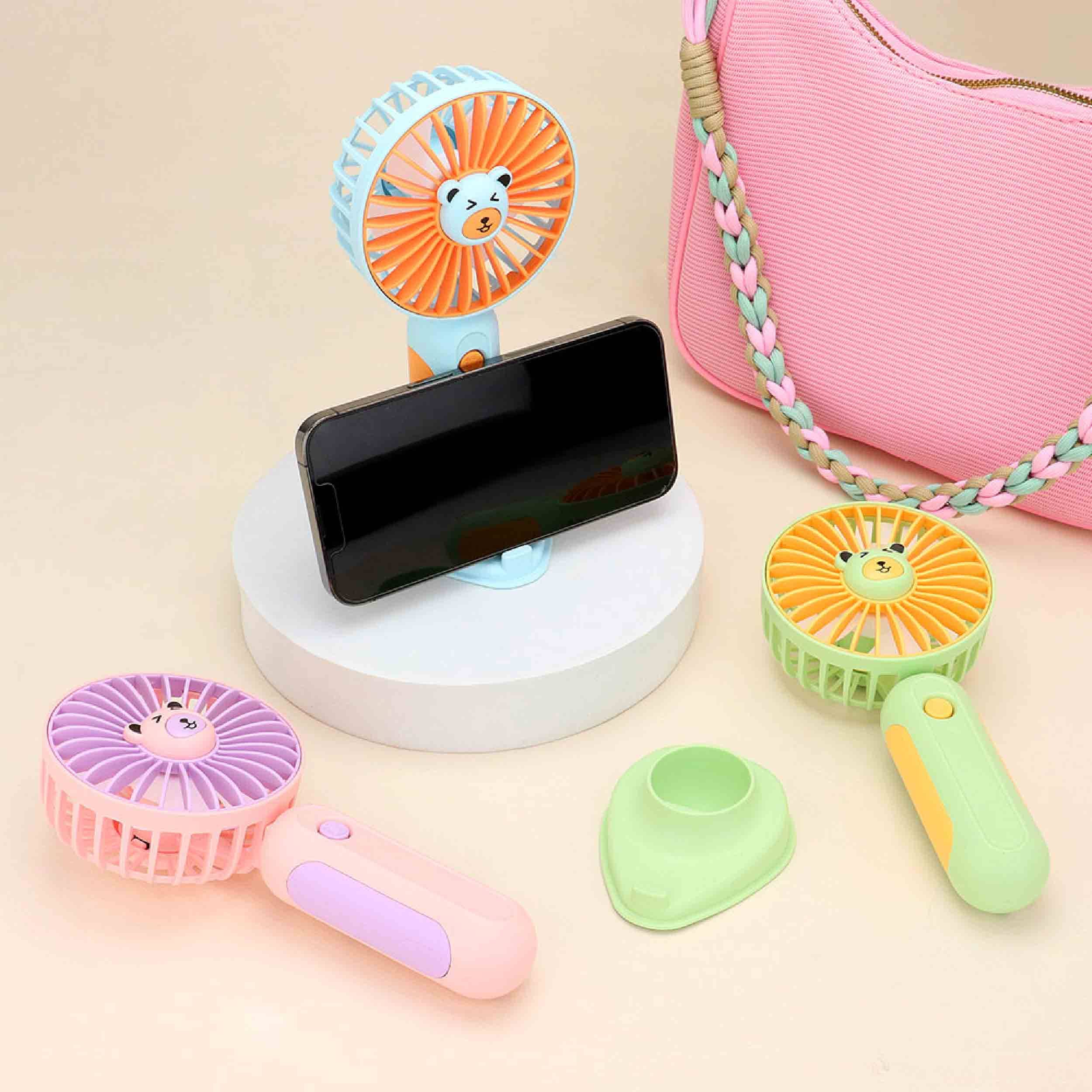 La Bella Monte – wholesale Handheld electric fan – Portable Mini Fan with Phone Stand Holiday Décor0