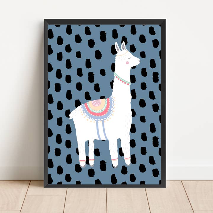 Dalmatian Spot Llama Print - Home - Wall Art for wholesale by Plum Tree Prints