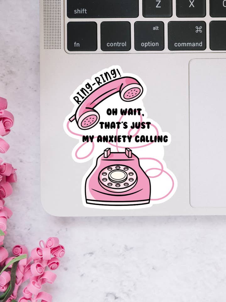 Funny Anxiety Sticker, Relatable Anxiety Humour Sticker for wholesale by Dotesy Designs