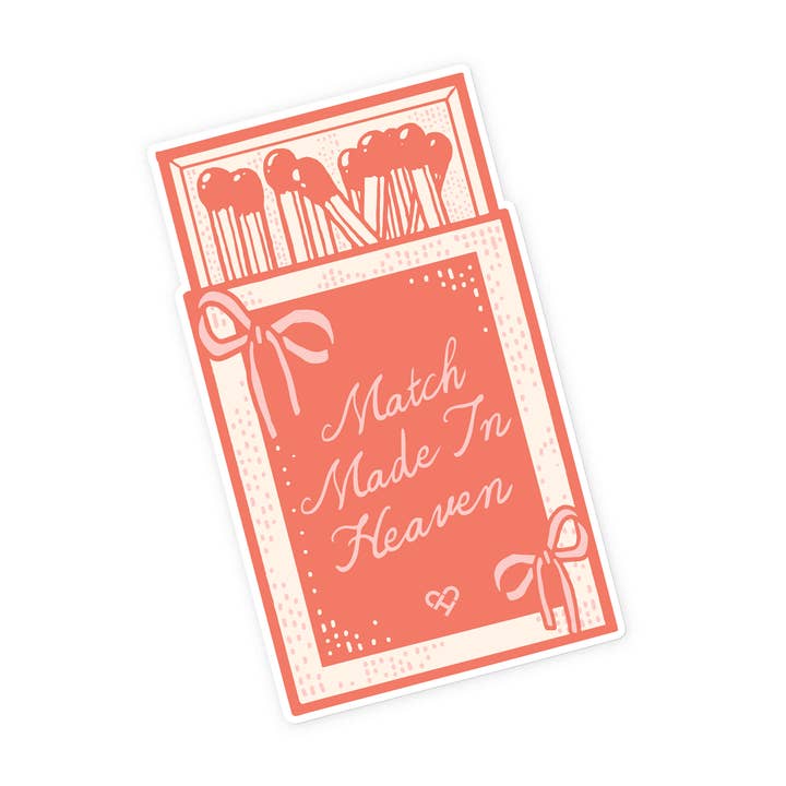 Adesivo Carino di San Valentino Fatto in Paradiso per la vendita all'ingrosso da parte di The Cold Hearted Collective