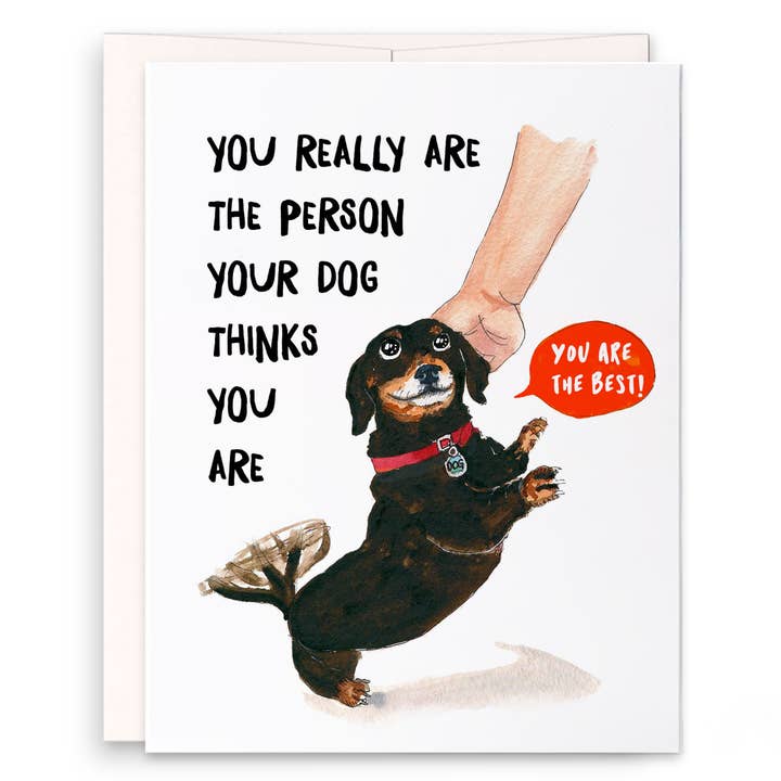 Liyana Studio - Wholesale Thank You Card - Best Dog Person - Funny Thank You Card