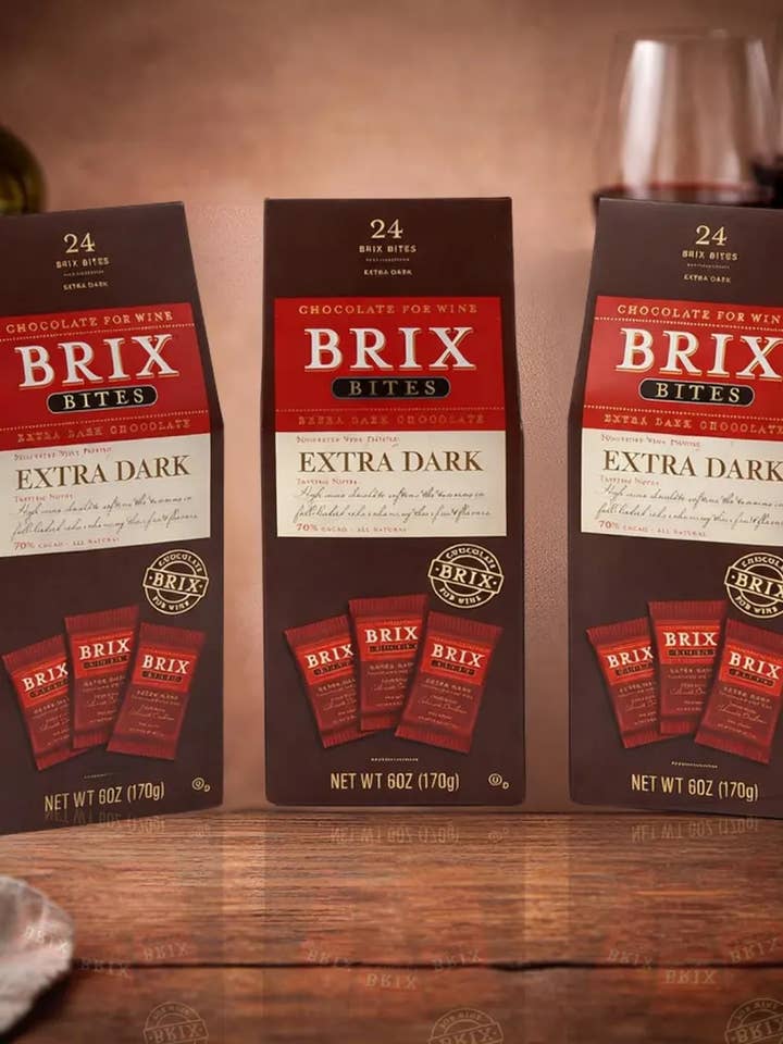Boîte à pignon Brix Bites Extra Dark pour la vente par Brix Chocolate
