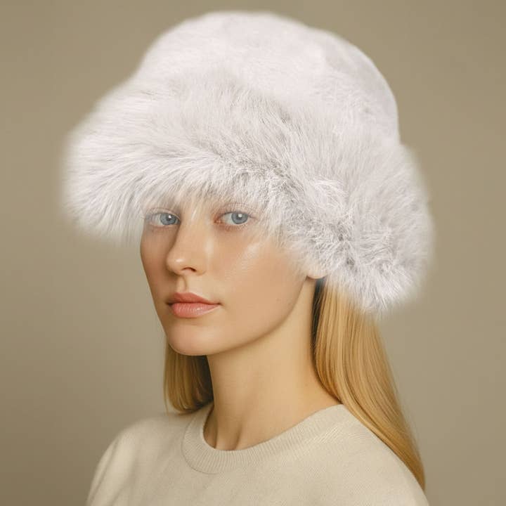 Sensibling Corp. - Wholesale Bucket Hat - Women's - Faux Fur Soft Plush Winter Bucket Hat2