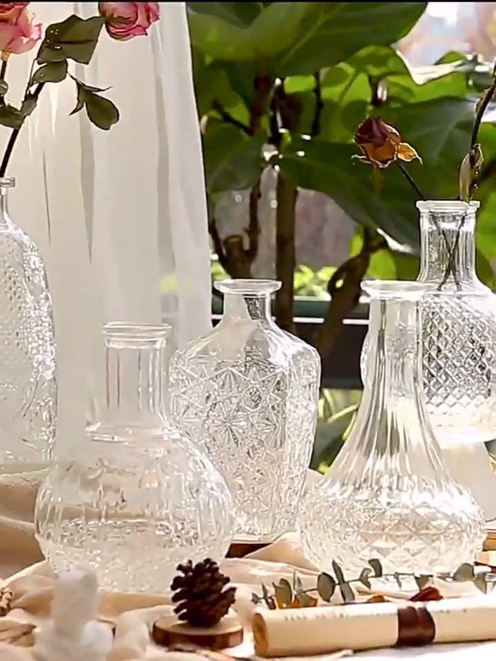 Sweet Home Deco – Vaso por atacado – Vaso de vidro de flor de primavera rústico, vaso tamanho jumbo, vaso de mesa11