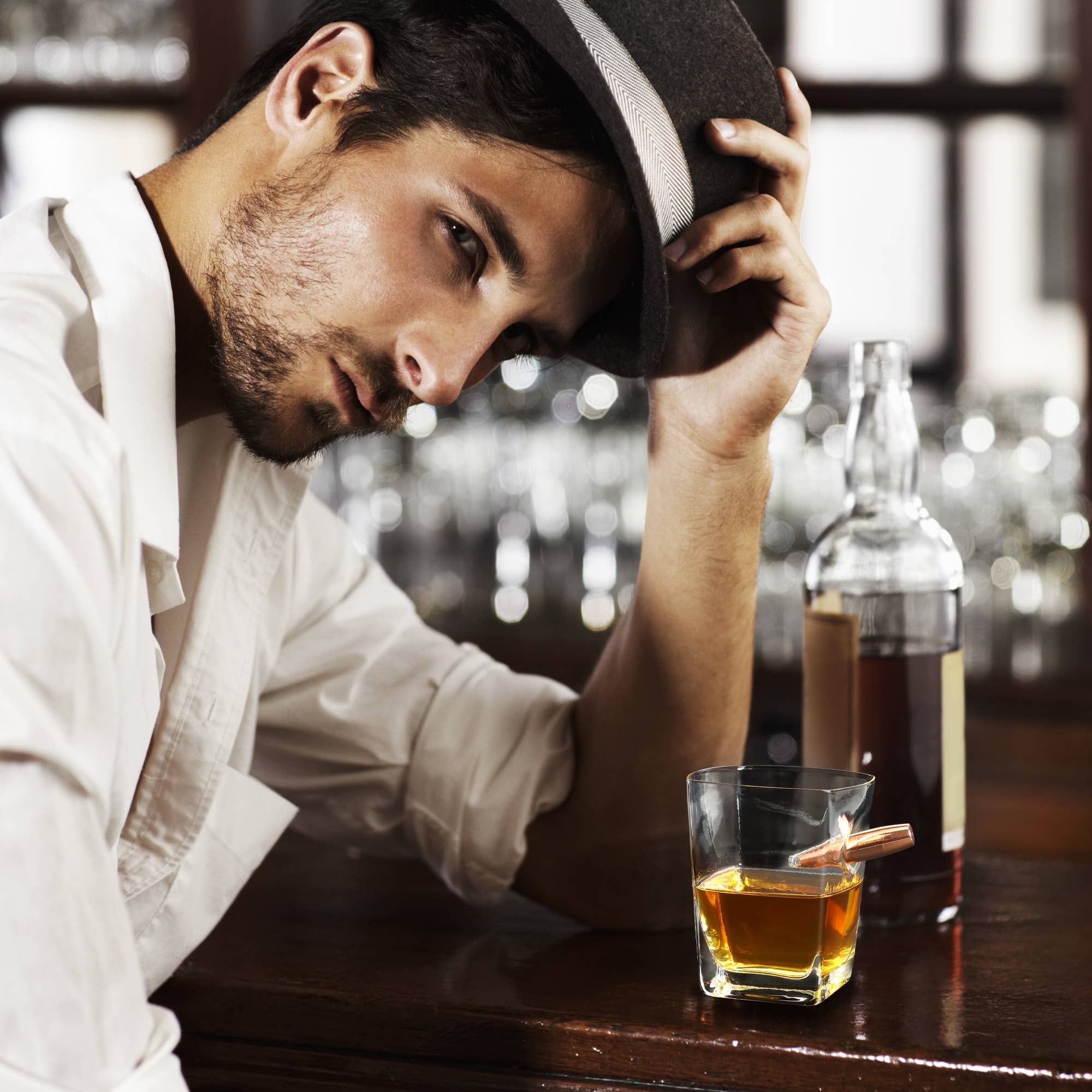 CALIBER GOURMET / CAMPCO - Wholesale Cocktail/Liquor Glass - Last Man Standing Whiskey Glass w/ Bullet2