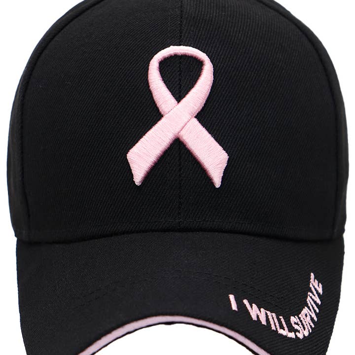 Cap Zone - Wholesale Baseball Cap - Women's - Breast Cancer Awareness Ribbon Baseball Cap