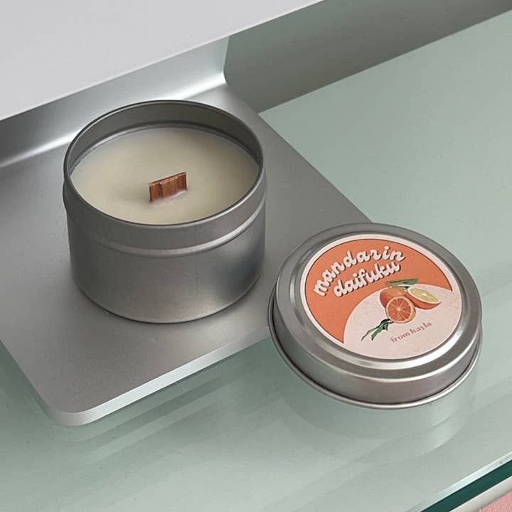 Mini Mandarin Daifuku Candle for wholesale by From Kayla