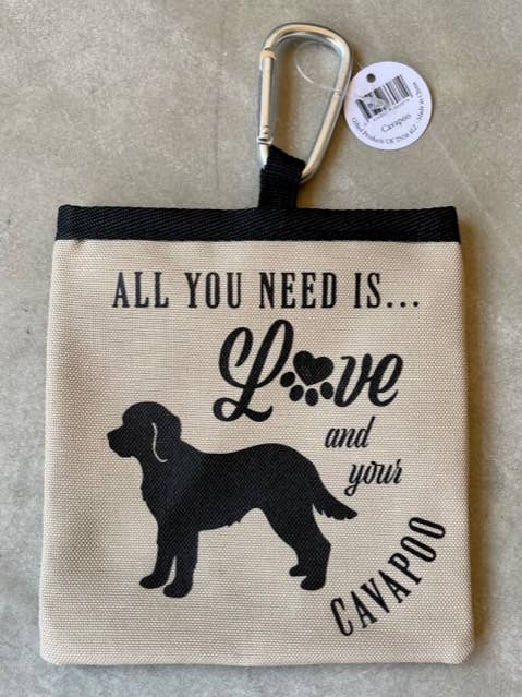 Cavapoo Dog Treat Bag for wholesale by Gifted Wholesale Ltd