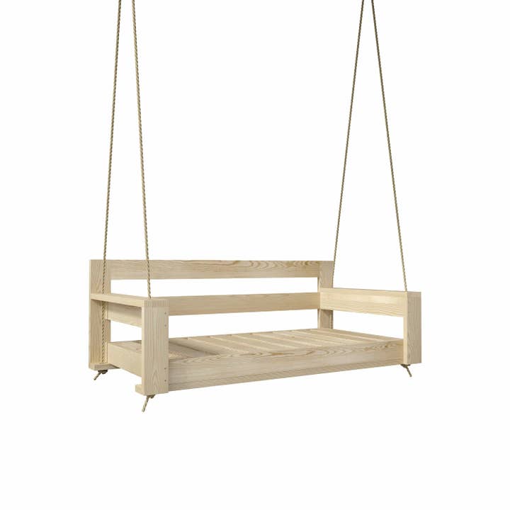 Breezy Acres The Danville Daybed Swing, 6 ft, Unfinished for wholesale by The Porch Swing Company